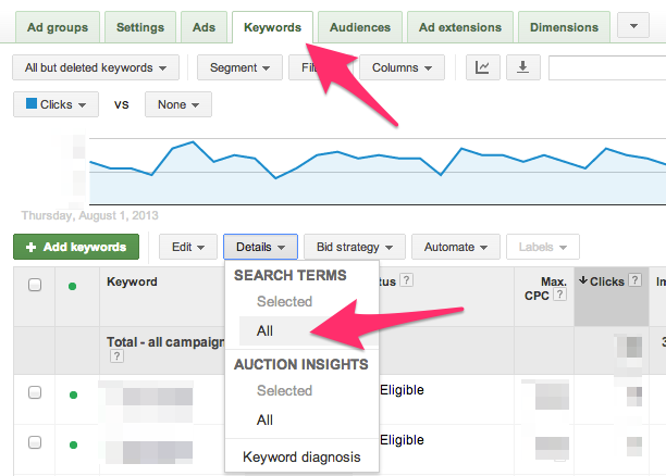AdWords Search Queries