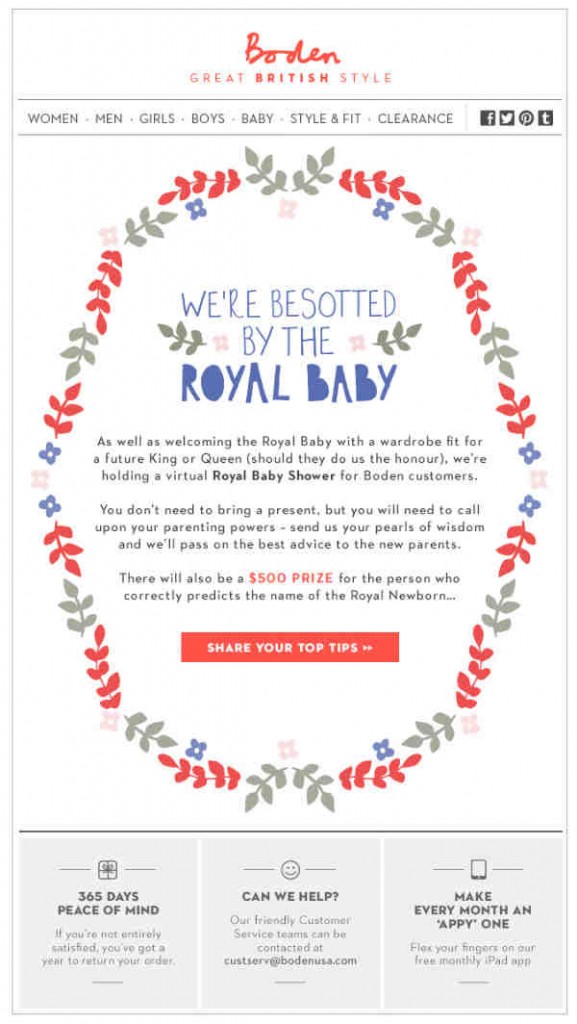 Boden-royal baby shower invitation
