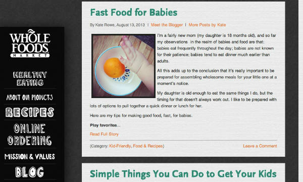 whole foods-fast food for babies