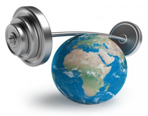 website translation globe lifting weights