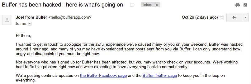 Buffer Hack Email