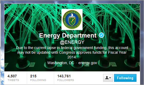 Energy Department Twitter account