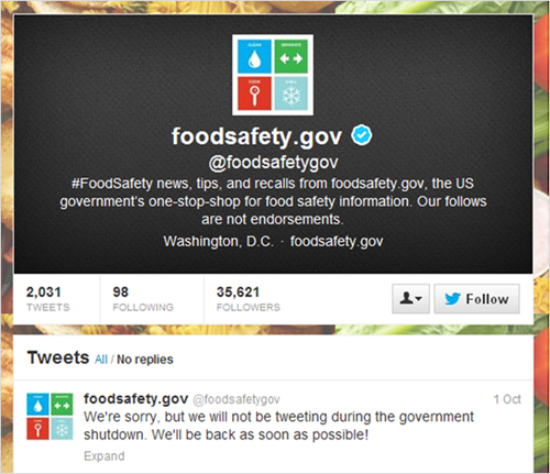 Food Safety Twitter account