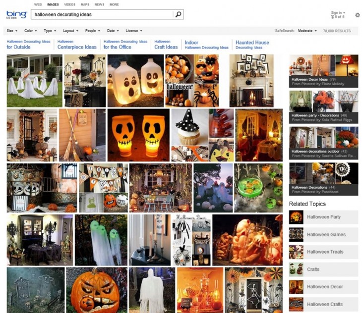 Bing and PInterest