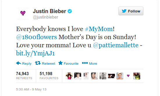 Justin Bieber Mothers