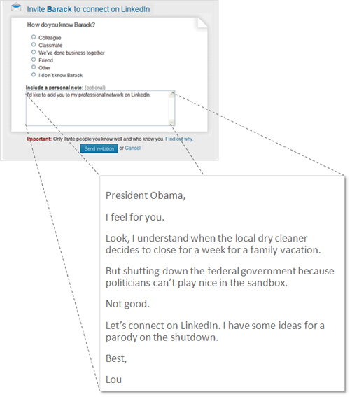 LinkedIn - Note to Barack