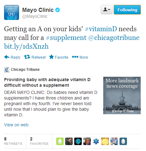 Mayo Clinic, twitter, marketing