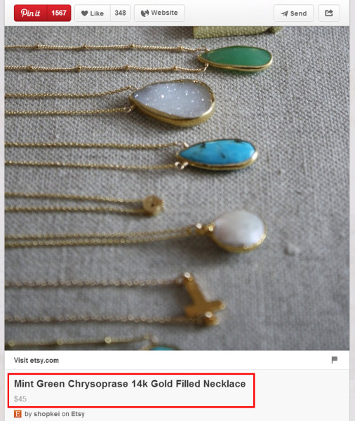 Pinterest Rich Pin Necklaces