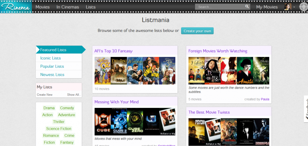 Rinema_Listmania