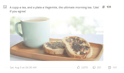vegemite engagement post
