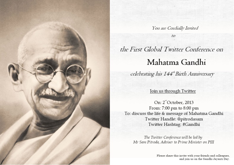 Twitter conference #Gandhi
