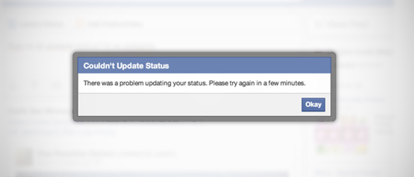 Facebook Currently Doesn't Allow Status Updates