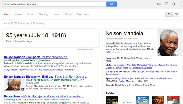 How old is Nelson Mandela