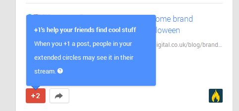 Google Plus One tip