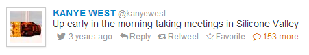Kanye West's First Tweet