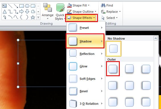 Powerpoint Add Text Shadow
