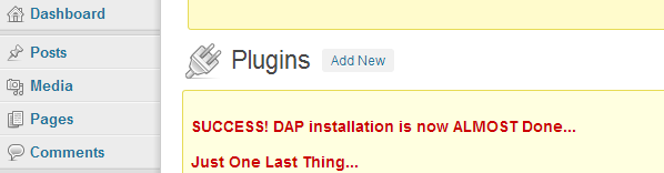 Installing DAP