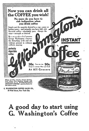 A pre-World War I advertisement introduced Was...