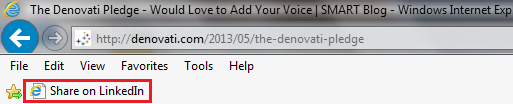 LinkedIn Bookmarklet on Toolbar