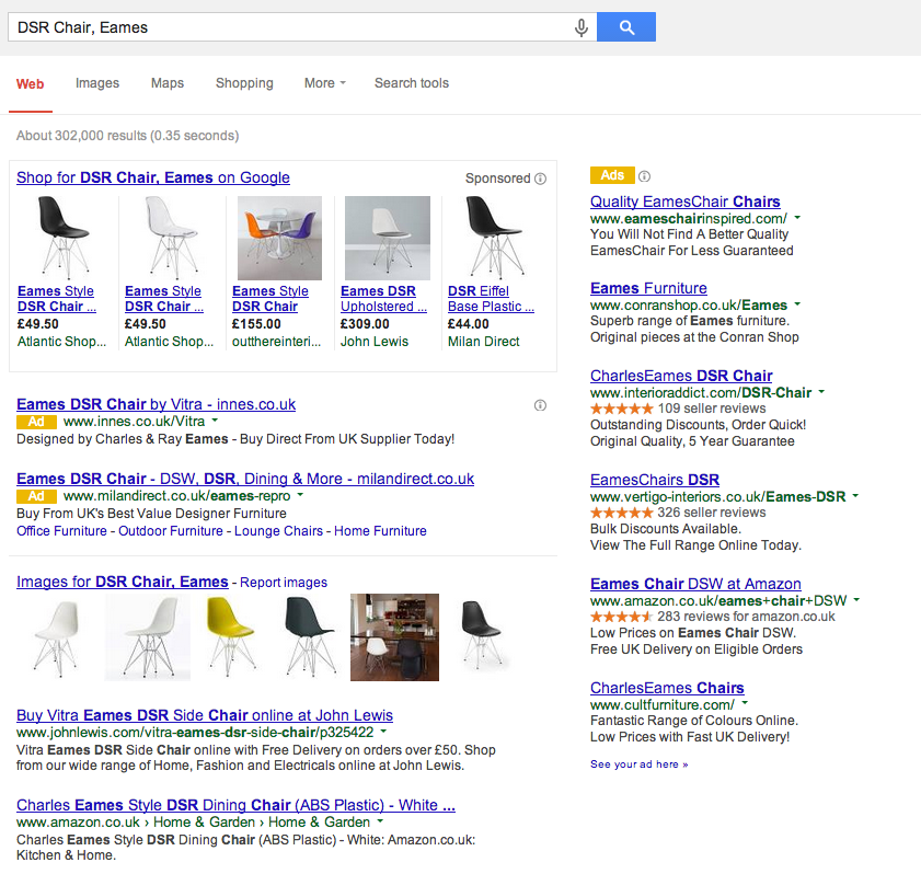 Adwords change display of ads