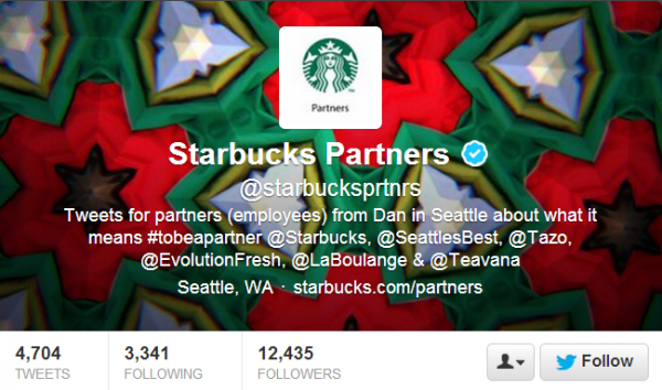 Starbucks Twitter for internal communications