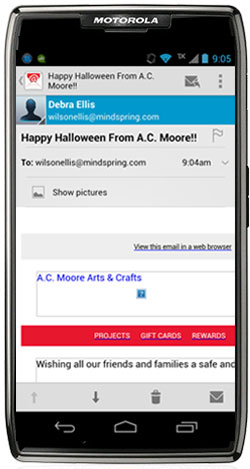 A C Moore seasonal email - mobile