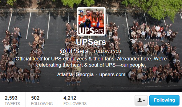 UPS uses Twitter for internal communications