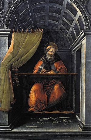 St. Augustine writing, revising, and re-writin...