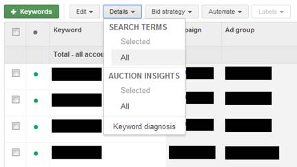 Adwords Search Query Report