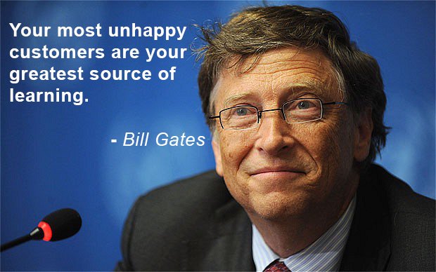 Bill gates - unhappy customers