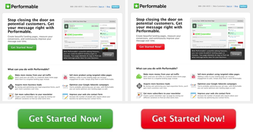 Colour of the Call to Action Button Can Effect Conversion Rate