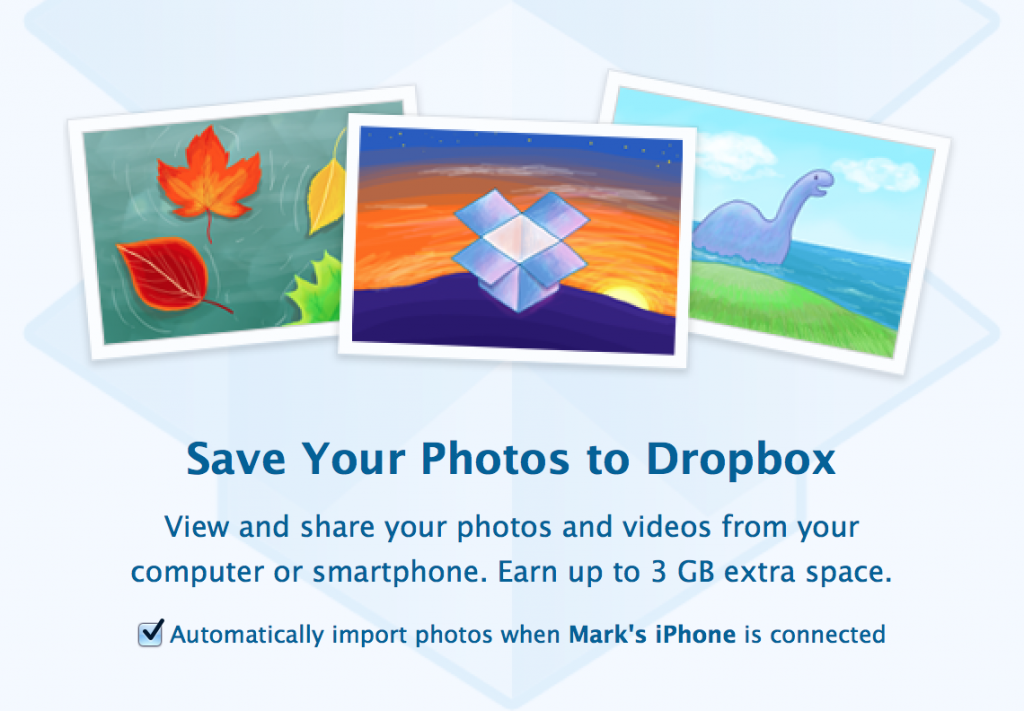 Screenshot of Dropbox offer to increase the size of your account