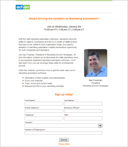sample landing page