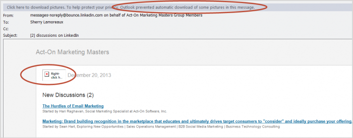 Example of disabled image