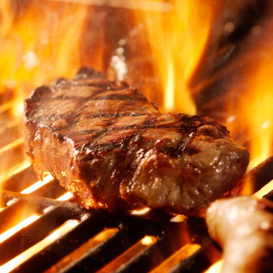 Image: Sizzling Steak on the grill