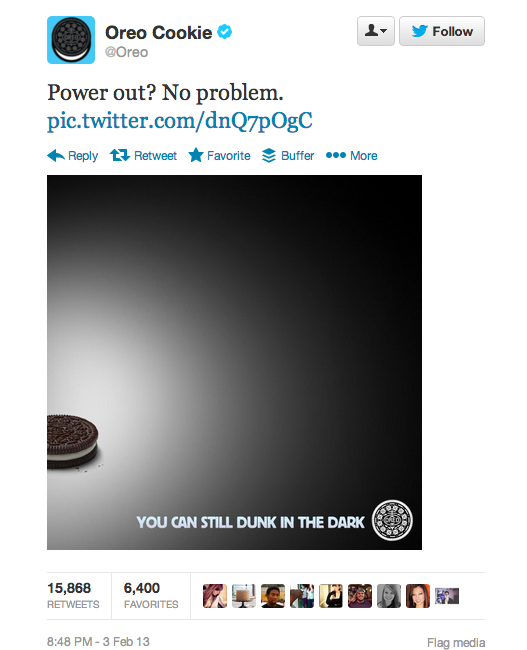 Twitter   Oreo  Power out  No problem. ...