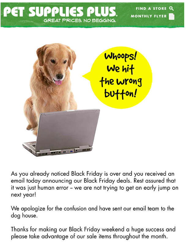pet supplies plus email