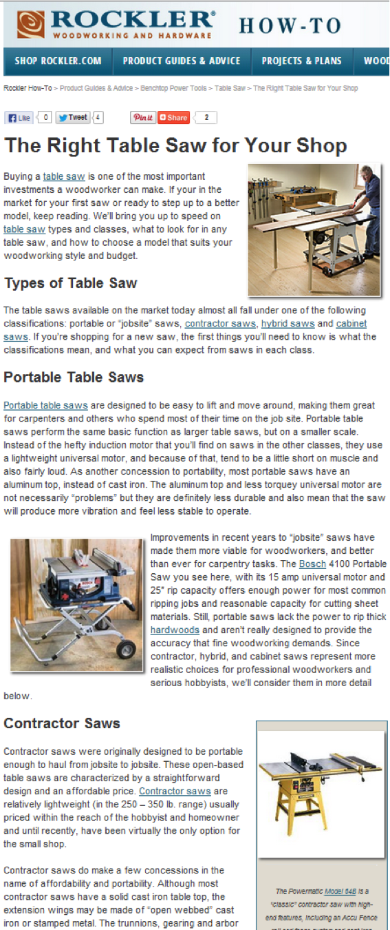 rockler table saw