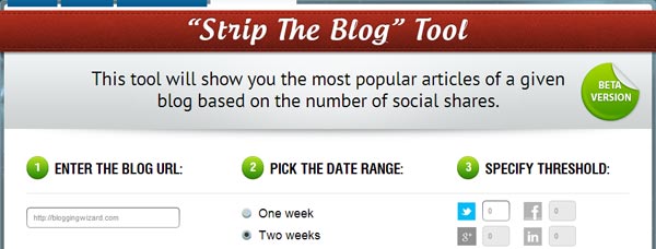 Strip The Blog Tool - Blogger Jet