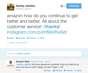 Ashley's Amazon Tweet