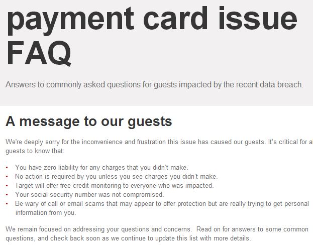 Target, data breach, social media, crisis communication, payment card