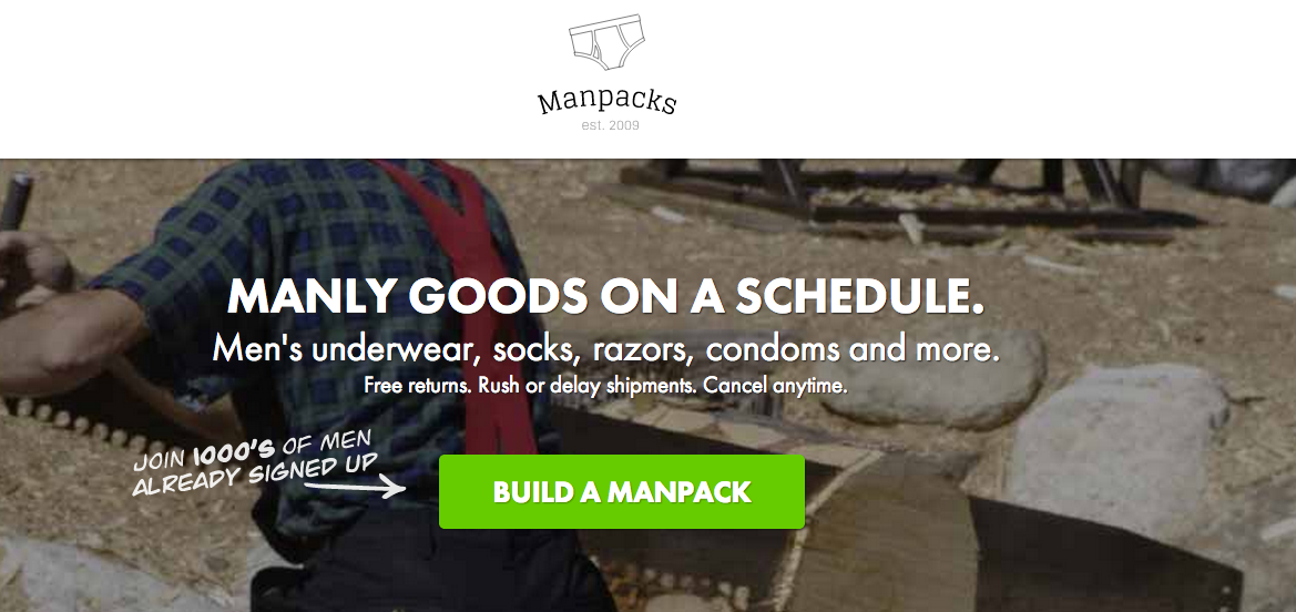 Manpacks. Underwear Socks Razor Subscription
