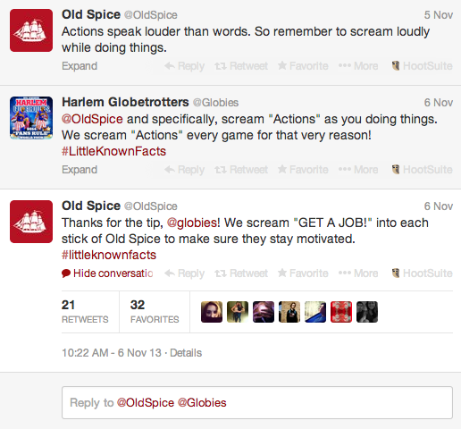 oldspice awesome convo