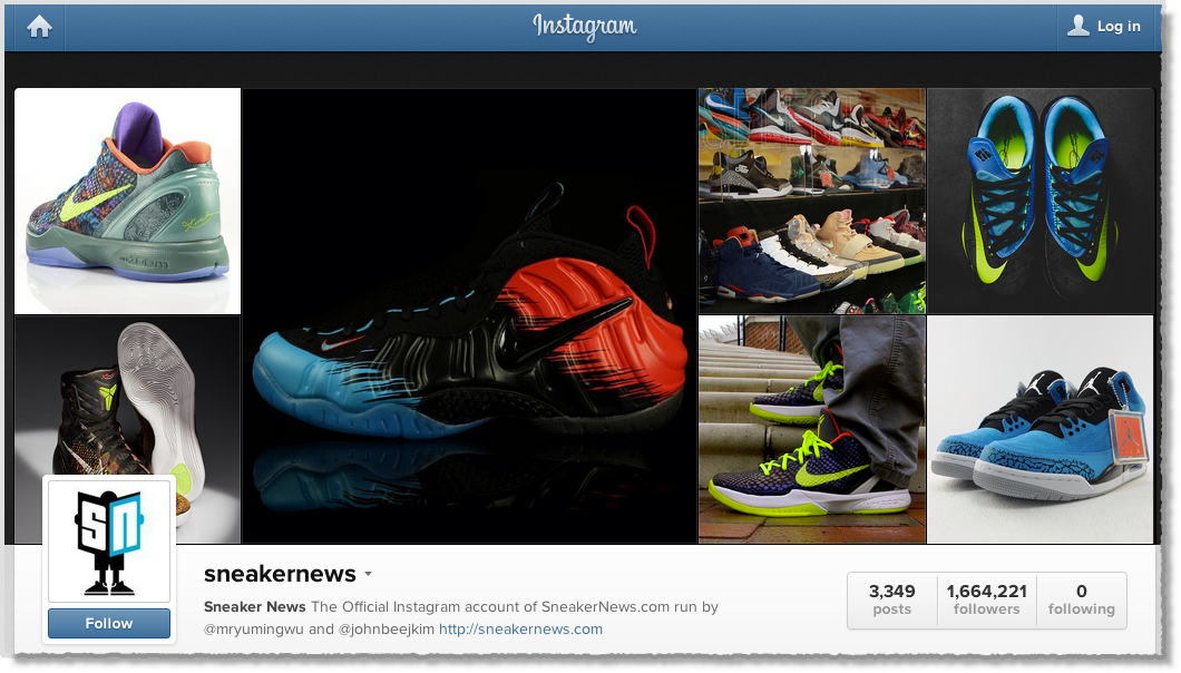 Sneaker news Instagram
