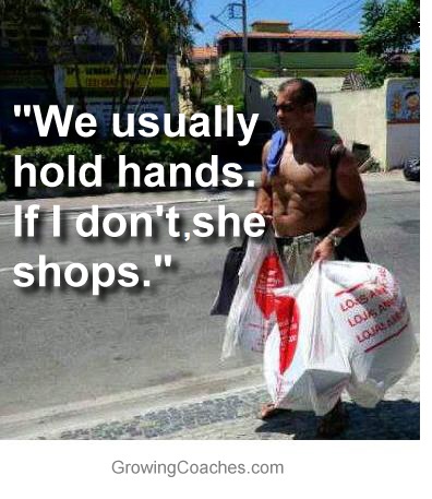 Hold hands to prevent shopping