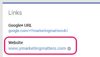 link your google plus page with your website