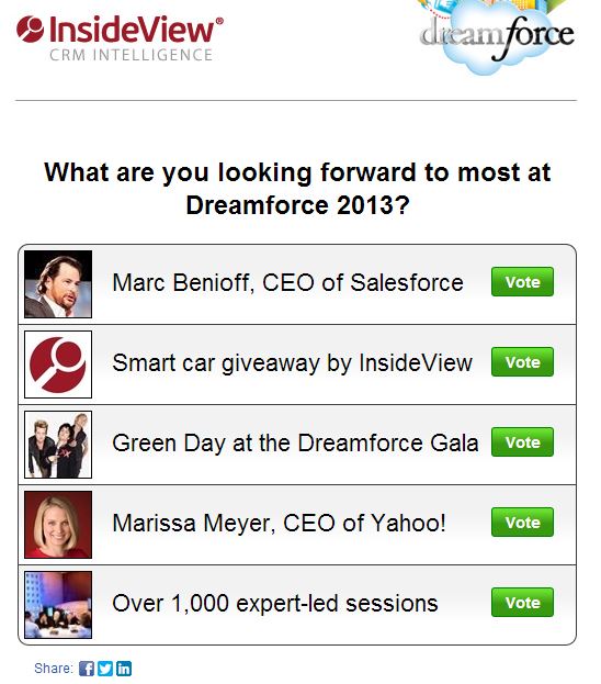 poll insideview dreamforce