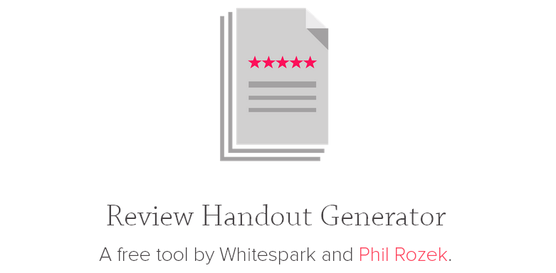 review handout generator