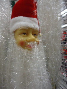 Scary Santa head at dollarama 2