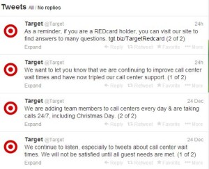 Target, crisis communication